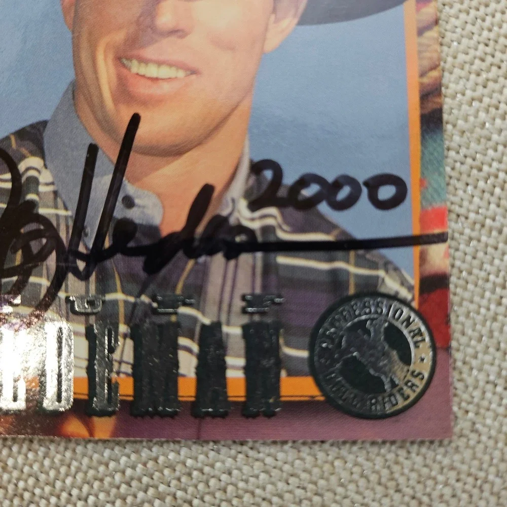 Wheels High Gear Rodeo Trading Card Tuff Hedeman 89 Signed Autograph 2000 PBR